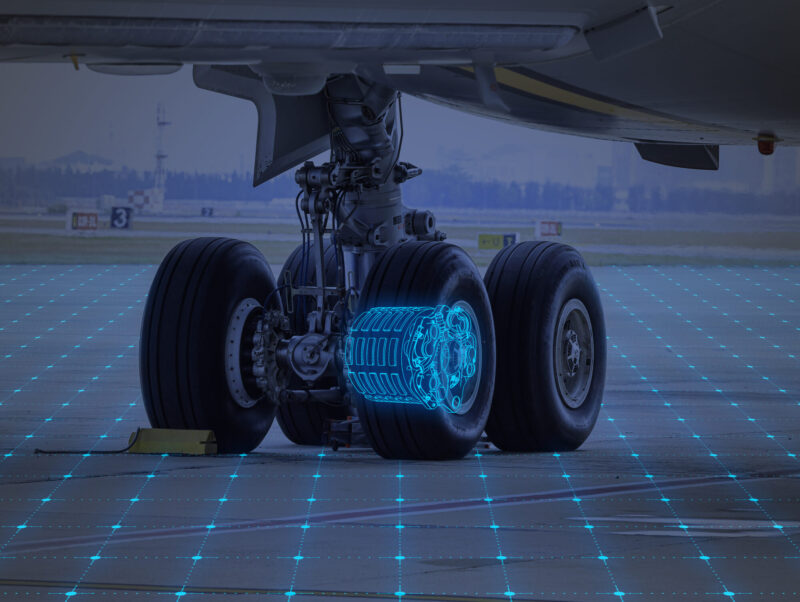 main landing gear of modern passenger aircraft taxi on taxi way. Home - Aircraft Wheel Brake Overlay